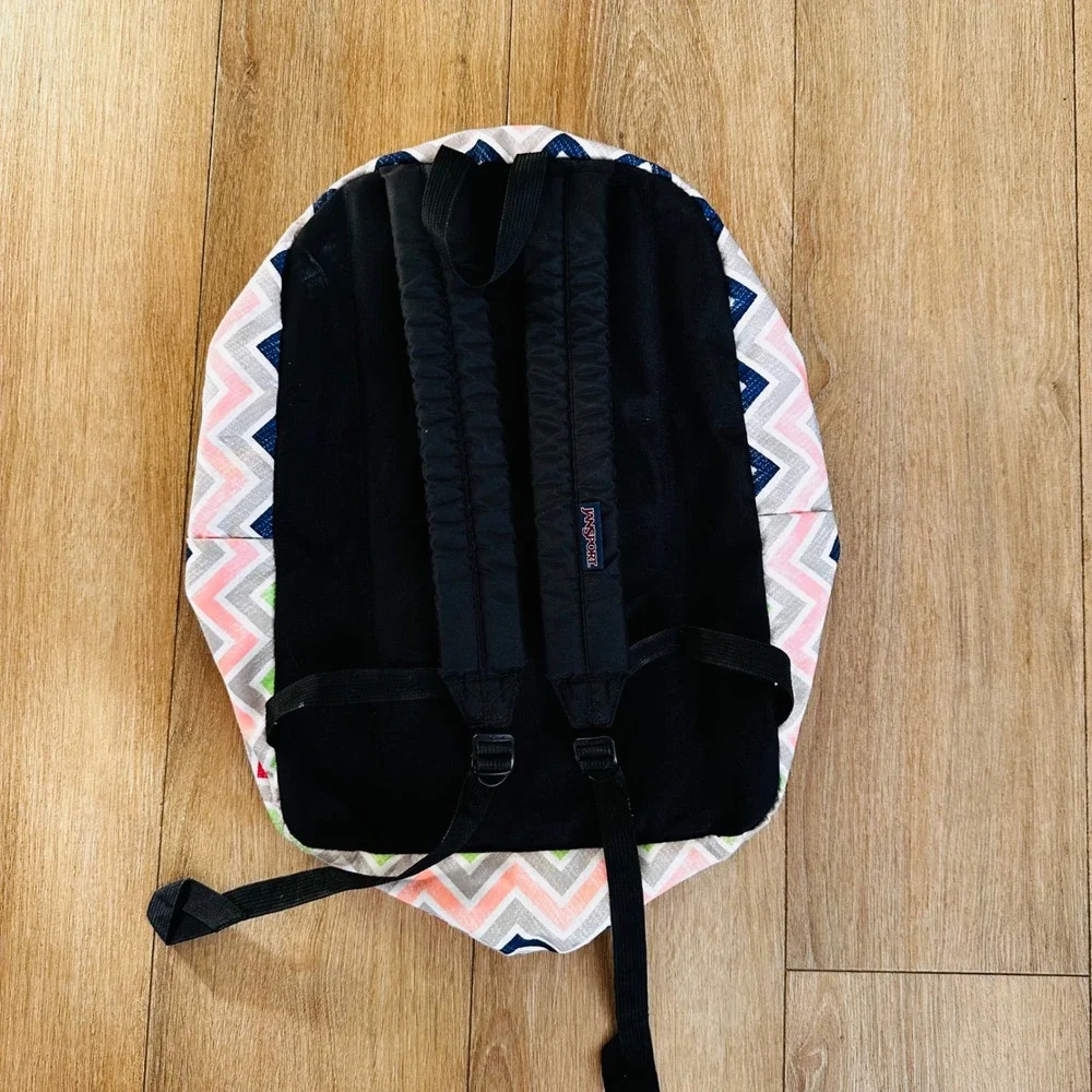 JanSport SuperBreak Backpack Multi-Color Chevron Zigzag School Bag Kids‎
